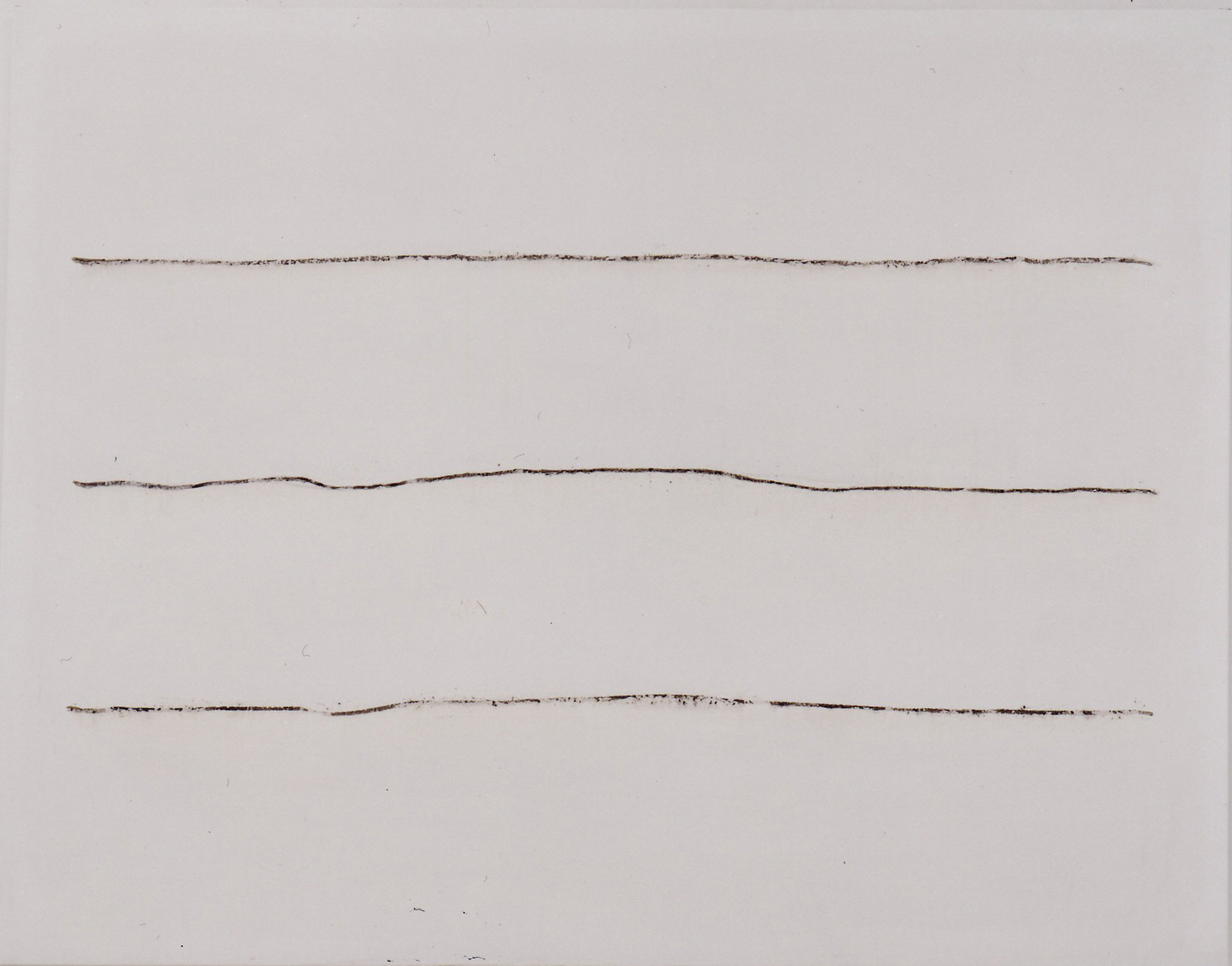 Lilo Rinkens, Drei Linien, 1999, Acryl und Tusche auf Leinwand, 140 x 180cm