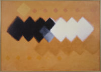 Heinz Mack, Colours of Africa, 2003, Chromatische Konstellation, Acryl auf Leinwand, 143 x 202 cm