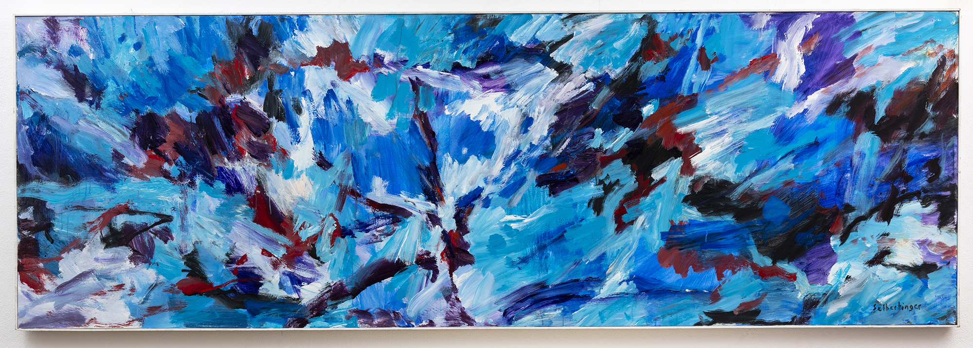 Johannes Selbertinger, no title (RS), 2012, acrylic paint on canvas, 90 x 270 cm