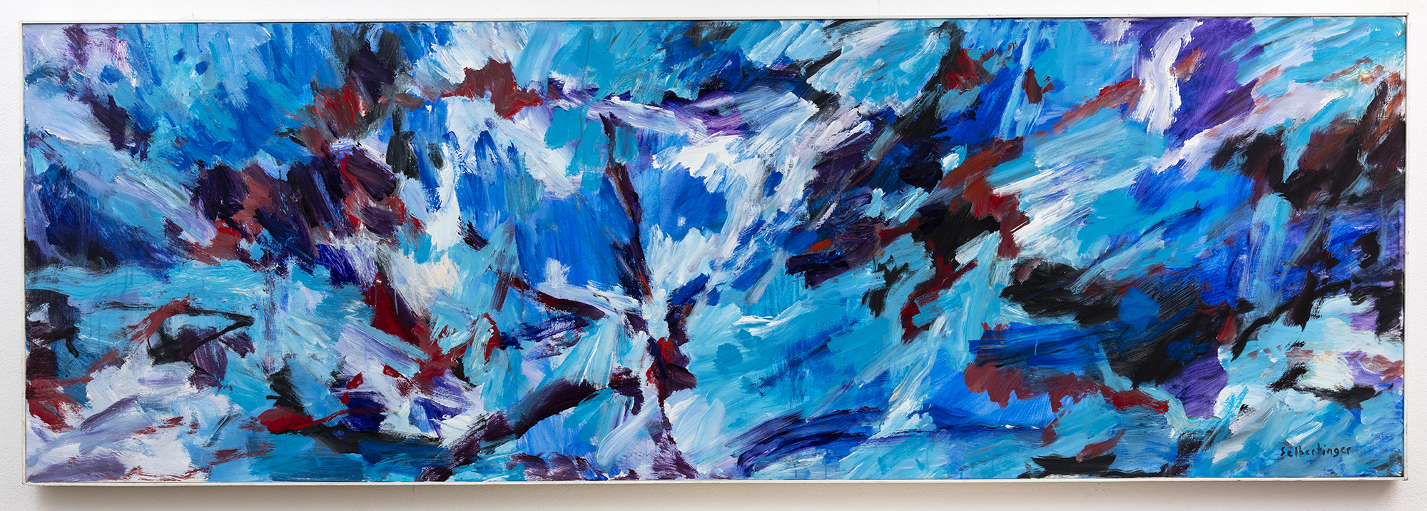 Selbertinger, o.T.(RS), 2012, Acrylfarbe auf Leinwand, 90 x 270 cm