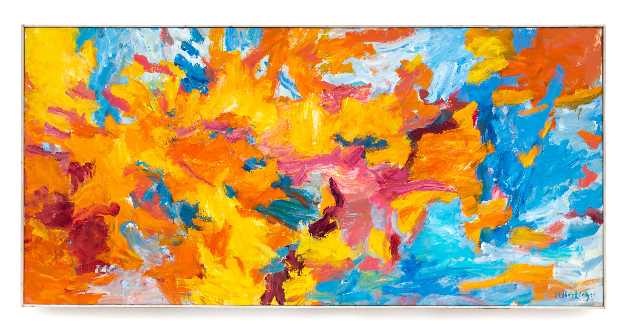 Johannes Selbertinger, no title(RS72), 2018, acrylic colour on canvas,110 x 230 cm